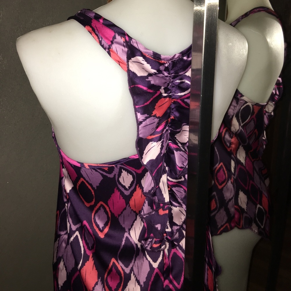 Print Satin Racerback Tank Small NWT - Picture 2 of 3
